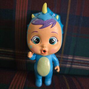 IMC Cry Babies Doll Magic Tears tiny  Tina Dino Figure Blue Doll only 5in